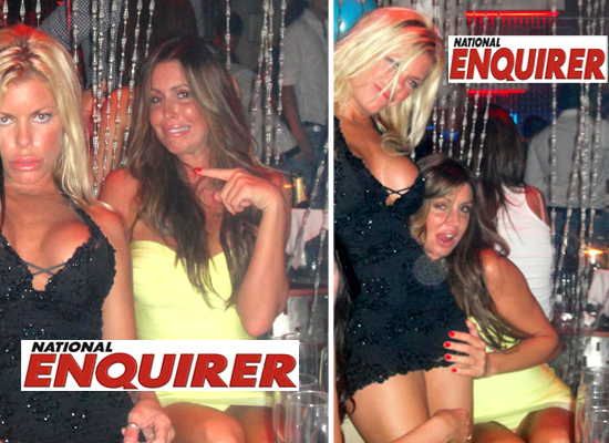 Photo by: THE NATONAL ENQUIRER: Ashley Samson (left, blonde) & Rachel Uchitel (right, brunette) 