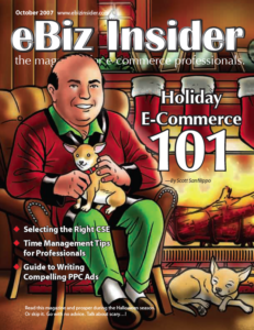 Cover of the December 2007 Issue of eBiz Insider Magazine. Illustration by Eric Yonge - EYStudios.com