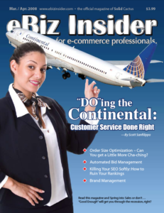 Cover of the March / April 2009 Issue of eBiz Insider Magazine 