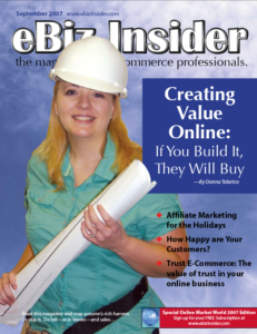 Cover of the September 2007 Issue of eBiz Insider Magazine 