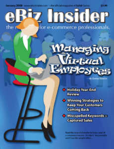 Cover of the January 2008 Issue of eBiz Insider Magazine 