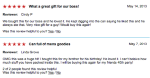 Example of Product Reviews