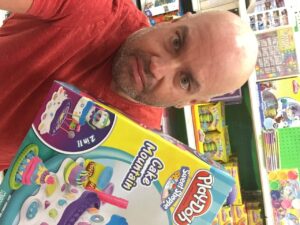 Yours truly at Target picking up 2 of the Play-Doh Cake Mountain playsets