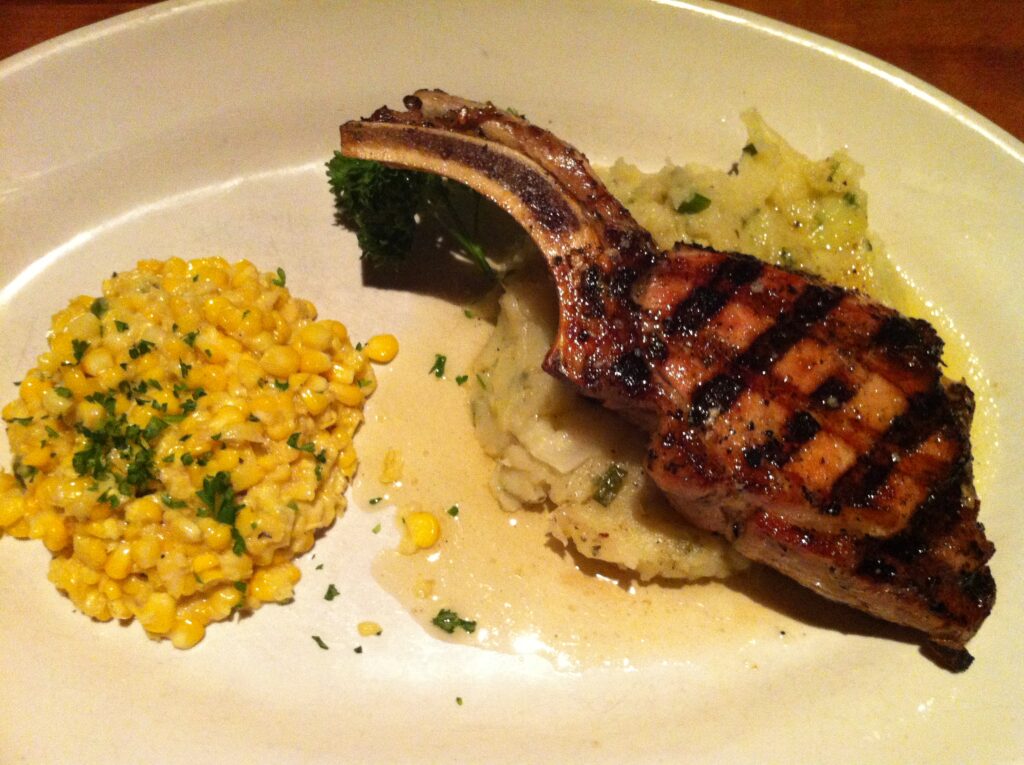Double Cut Pork Chop from Houston's in Boca Raton