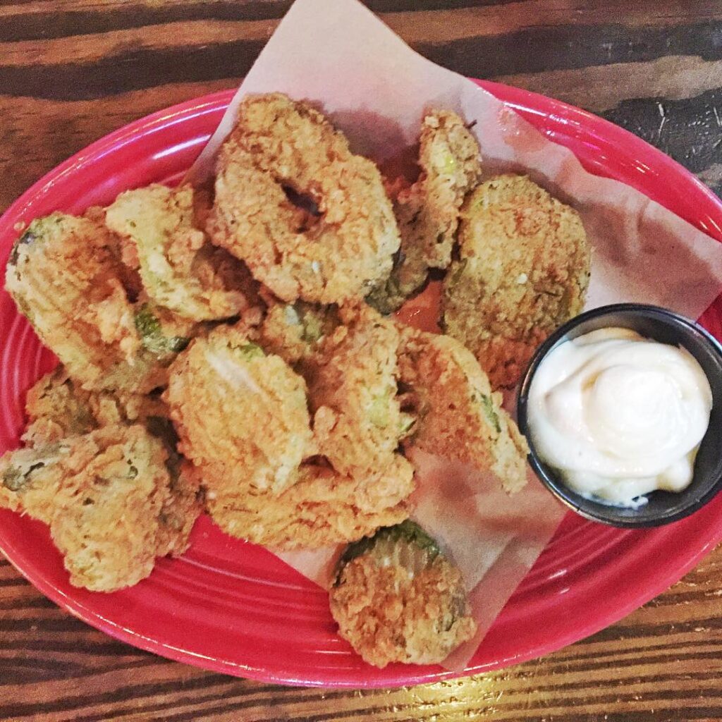 Fried Pickles from Grease Burger Bar on Clematis Street in West Palm Beach