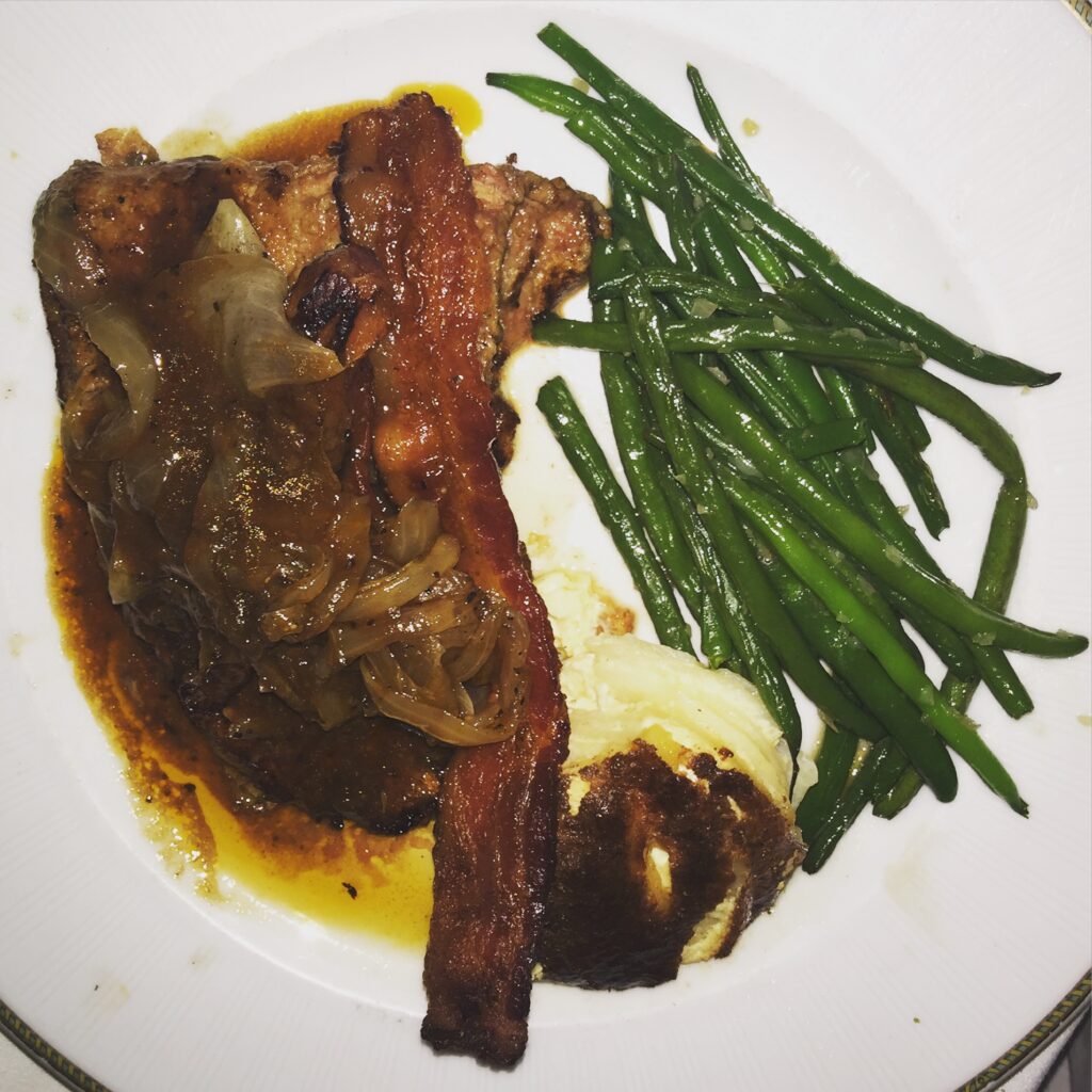 Calf's Liver with Onion & Bacon from Kathy's Gazebo in Boca Raton