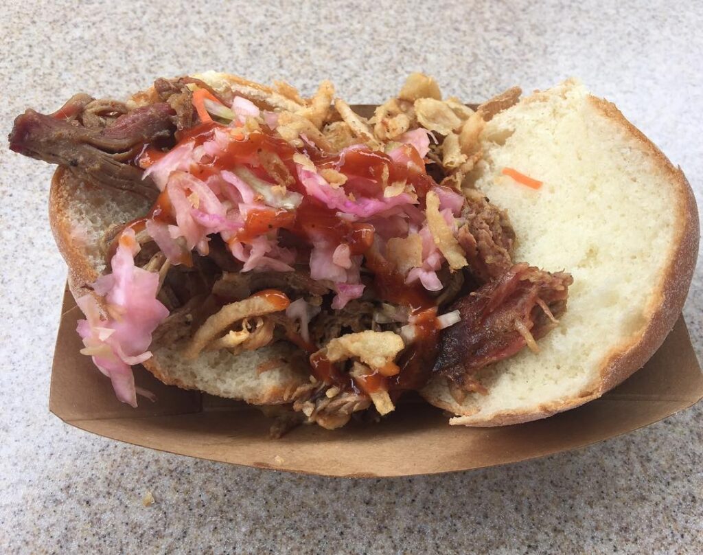 Pulled Pig Slider with Coleslaw from the International Flower & Garden Festival at Epcot