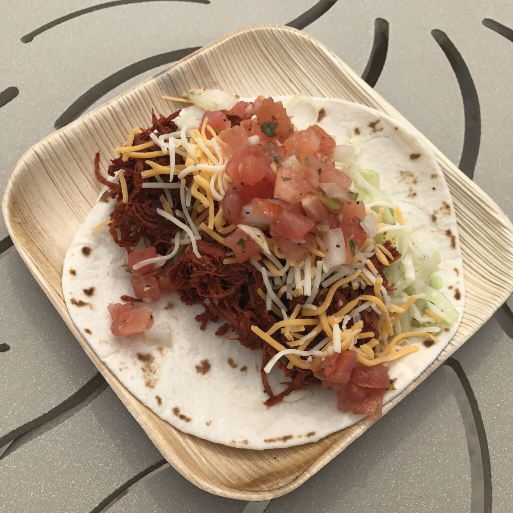 Roasted Pork Taco from the Seven Seas Food Festival at SeaWorld in Orlando