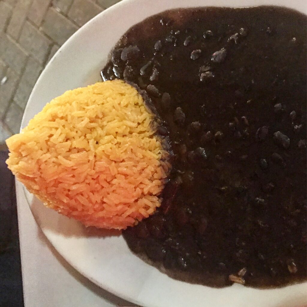 Black beans and yellow rice from Cabana El Rey in Delray Beach