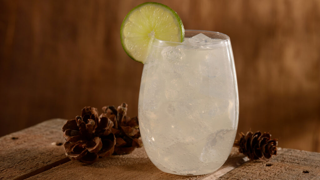 Drinks are served in clear PVC glasses at Disney's Geyser Point Bar & Grill at Wilderness Lodge in Orlando. Photo credit: Walt Disney World