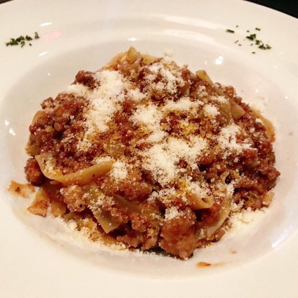 Fettuccini Bolognese from Trevini in Palm Beach