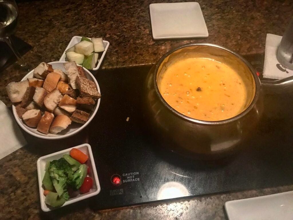 Bourbon Bacon Cheese Fondue from The Melting Pot in Boca Raton