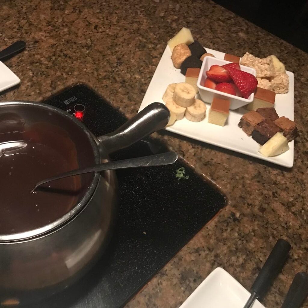 Pure Chocolate fondue from The Melting Pot in Boca Raton