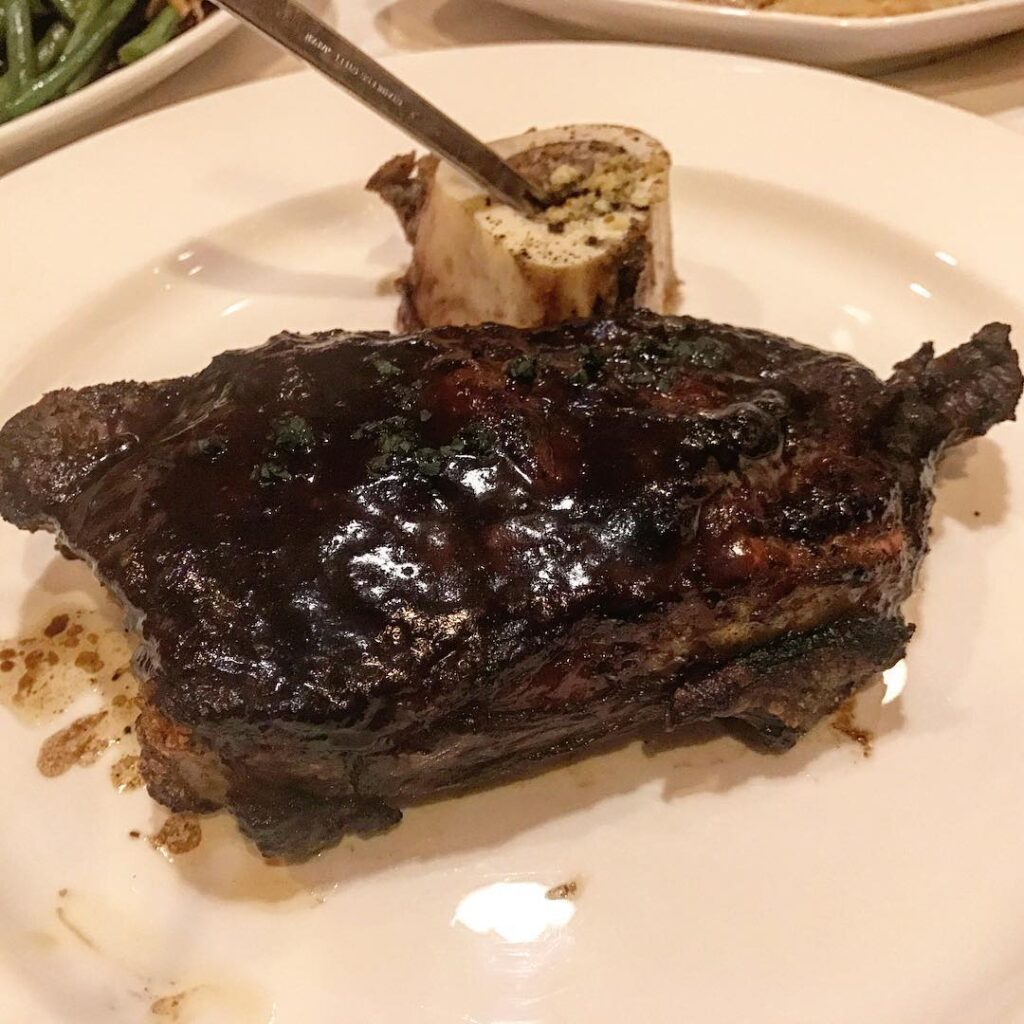 Hickory Mopped New York Strip Steak from Steakhouse 55 inside the Disneyland Hotel in Anaheim, CA