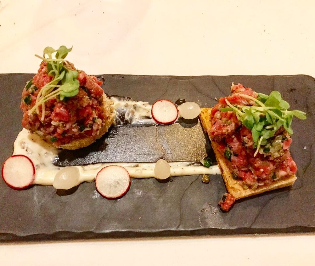 Filet Mignon Tartare from Steakhouse 55 inside the Disneyland Hotel in Anaheim, CA