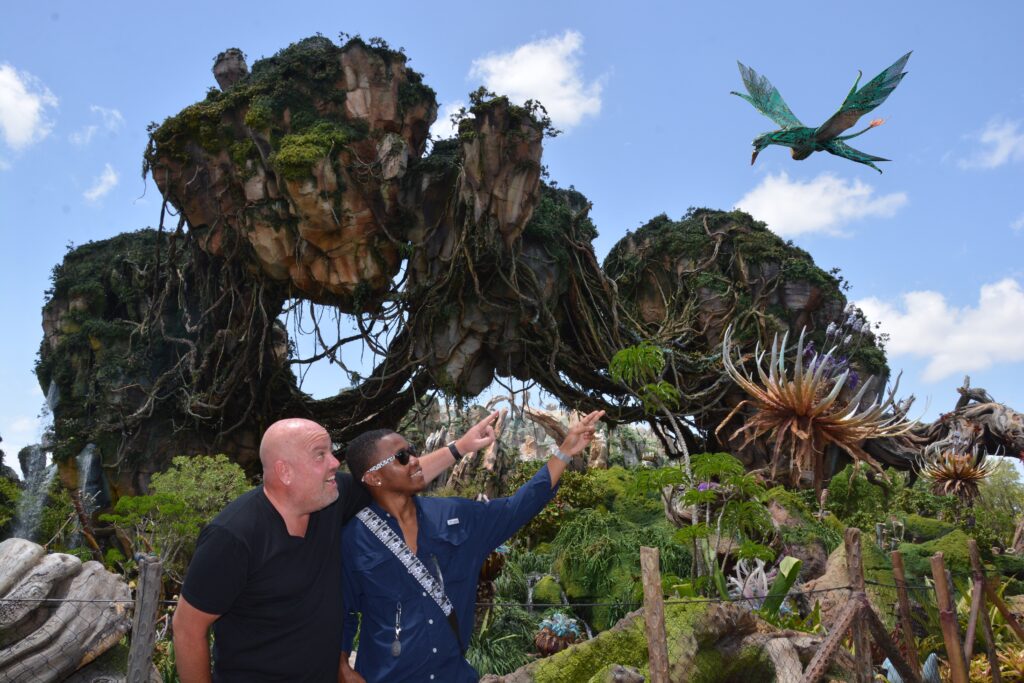 Look it's a Banshee flying in from the Floating Mountains inside Pandora - The World of Avatar at Disney's Animal Kingdom