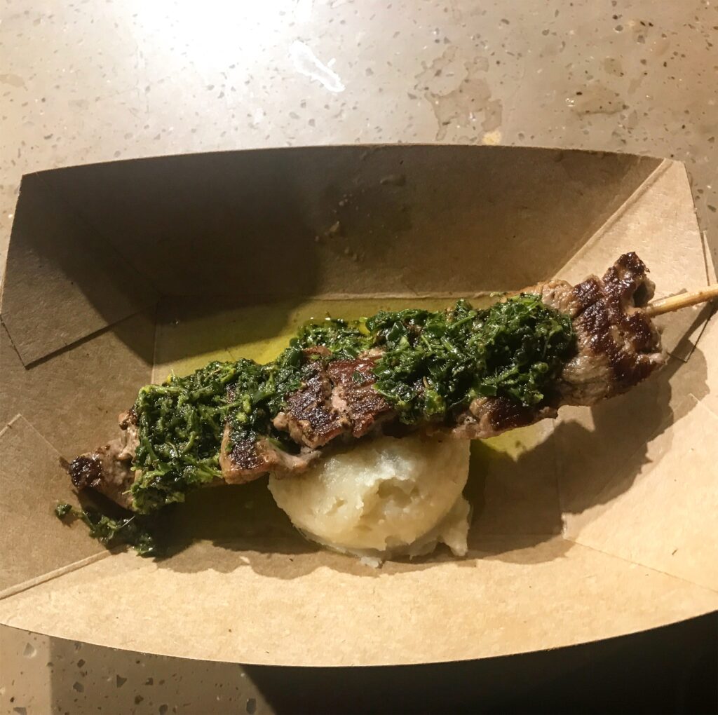 Grilled Beef Skewer with Chimichurri Sauce from the Epcot International Food & Wine Festival