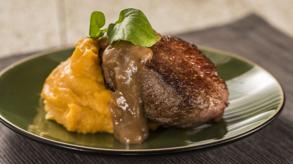 Seared Venison Loin with Wild Mushroom Marsala Sauce and Kumara Purée from the 2017 Epcot International Food & Wine Festival