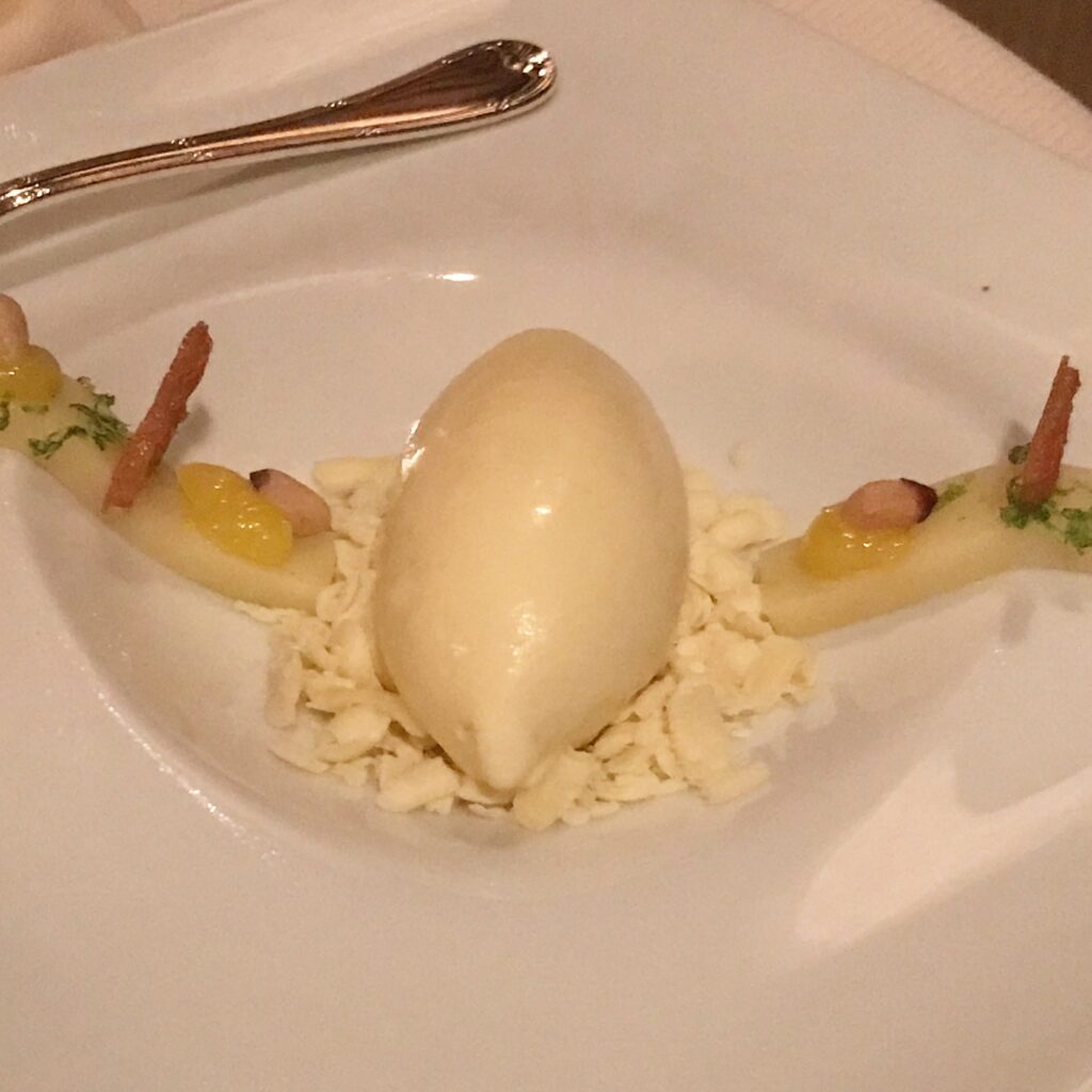 Key Lime Ice Cream with White Chocolate Ganache from Victoria & Albert's inside Disney's Grand Floridian in Orlando