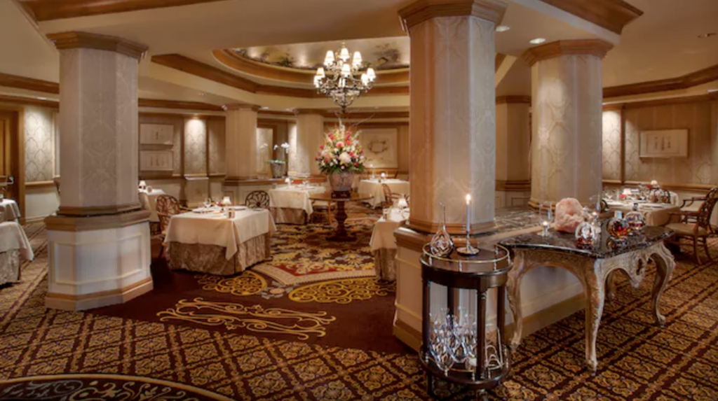 The Dining Room at Victoria & Alberts in Disney's Grand Floridian Resort & Spa. Photo credit: Disney