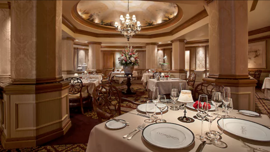 The Dining Room at Victoria & Alberts in Disney's Grand Floridian Resort & Spa. Photo credit: Disney