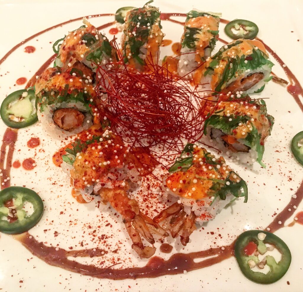 Fire Cracker Sushi Roll from Tokyo Dining at the Japan pavilion at Disney's Epcot in Orlando
