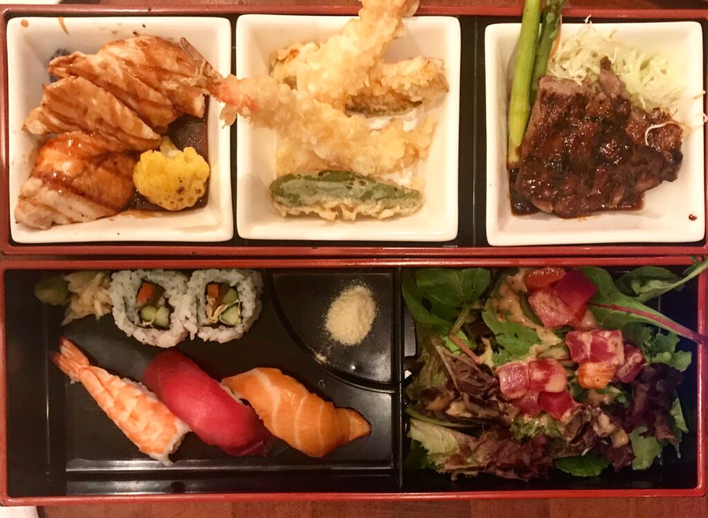 Bento Box from Tokyo Dining at the Japan pavilion at Disney's Epcot in Orlando