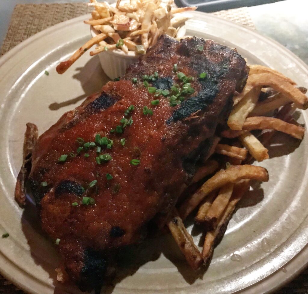 Half rack of BBQ ribs from Slate in Orlando