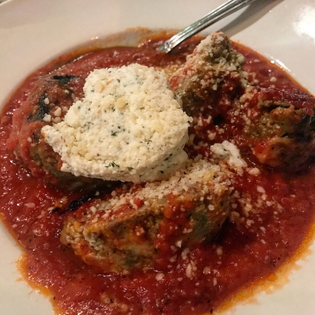 Meatballs from Tucci's Fire N Coal Pizza in Boca Raton