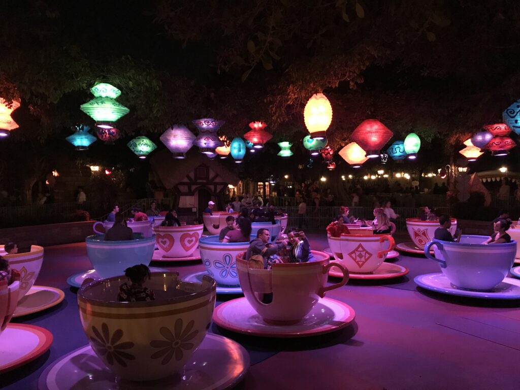 Mad Tea Party teacups ride at Disneyland in Anaheim, CA