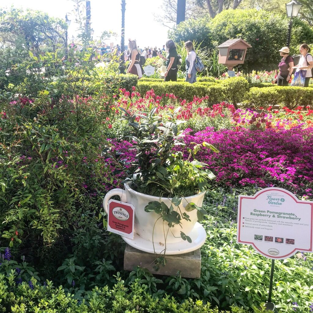 The English Tea Garden sponsored by Twining's at the 2018 Epcot International Flower & Garden Festival