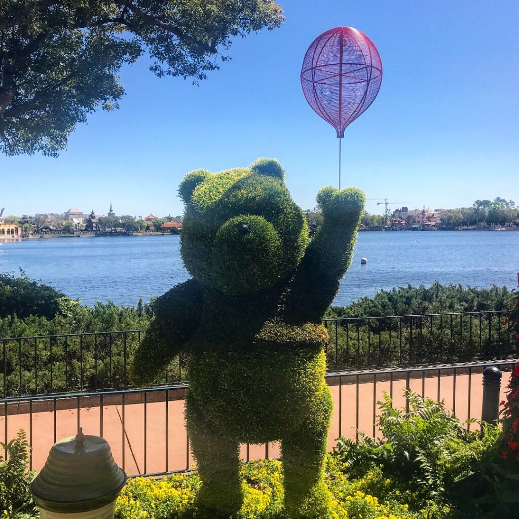 Winnie the Pooh topiary at the 2018 Epcot International Flower & Garden Festival