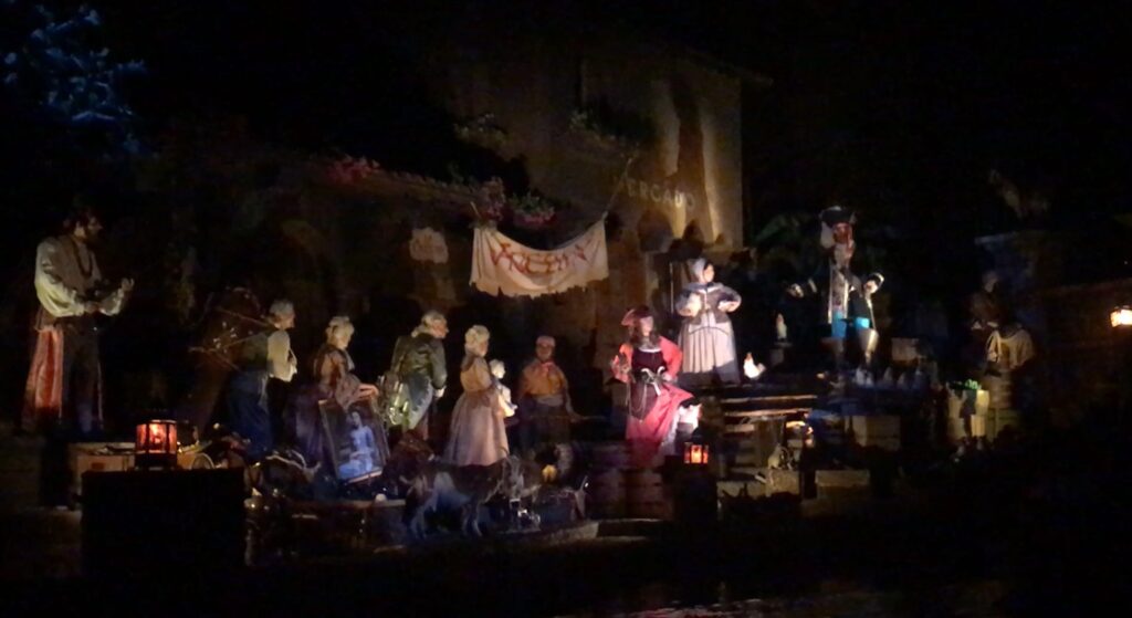 The new Auction scene from Pirates of the Caribbean at Walt Disney World in Orlando, FL