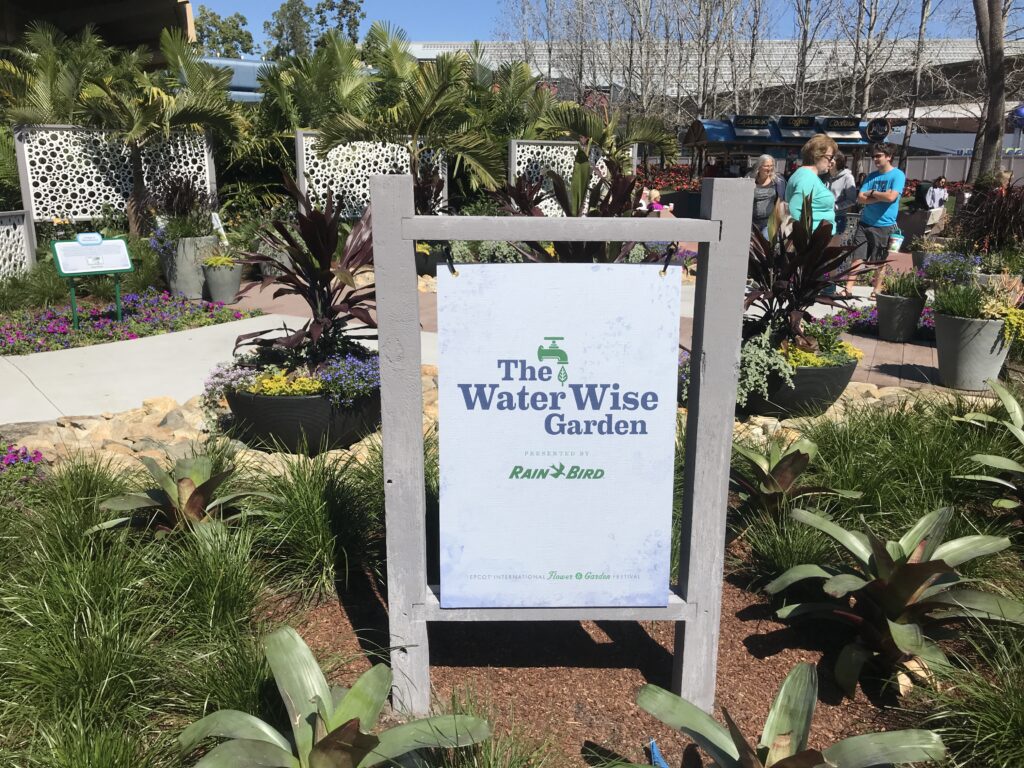 The Water Works Garden at the Epcot International Flower & Garden Festival