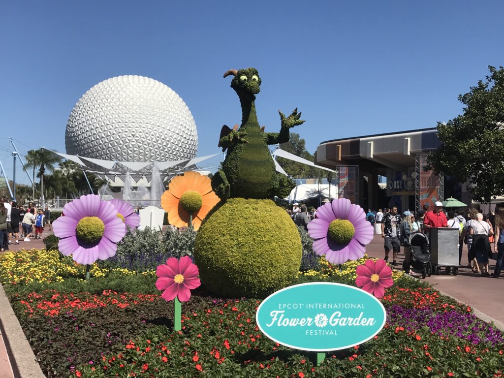 Figment topiary at the Epcot International Flower & Garden Festival