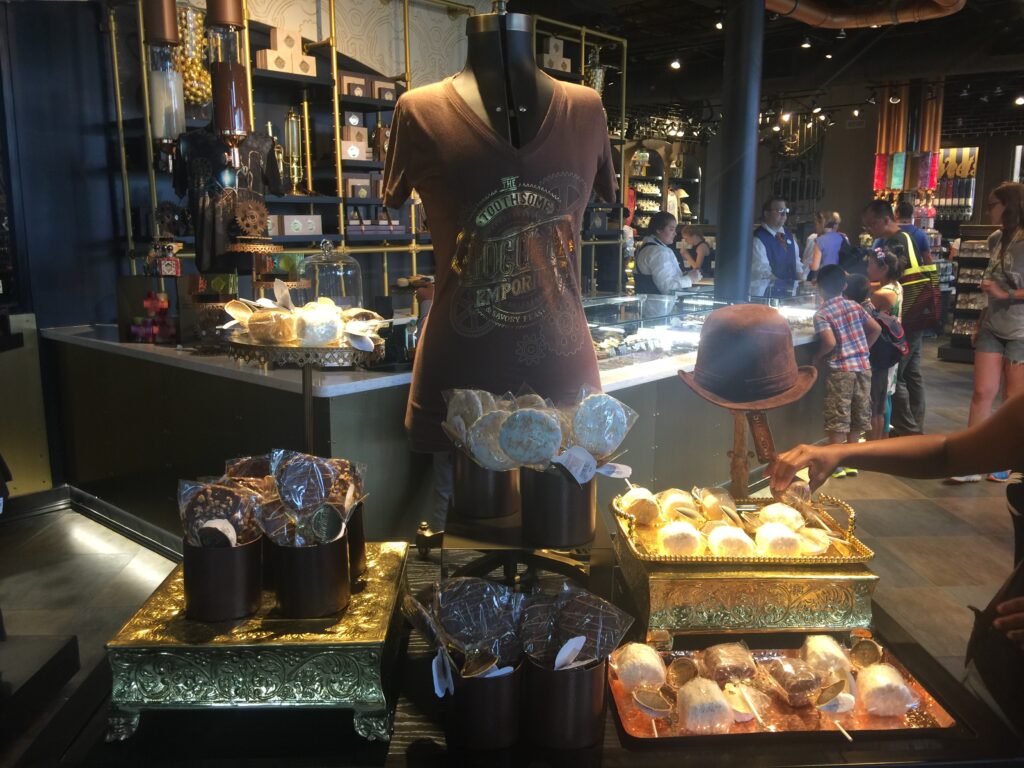 The gift shop at the Toothsome Chocolate Emporium and Dessert Foundry at Universal Studios Orlando