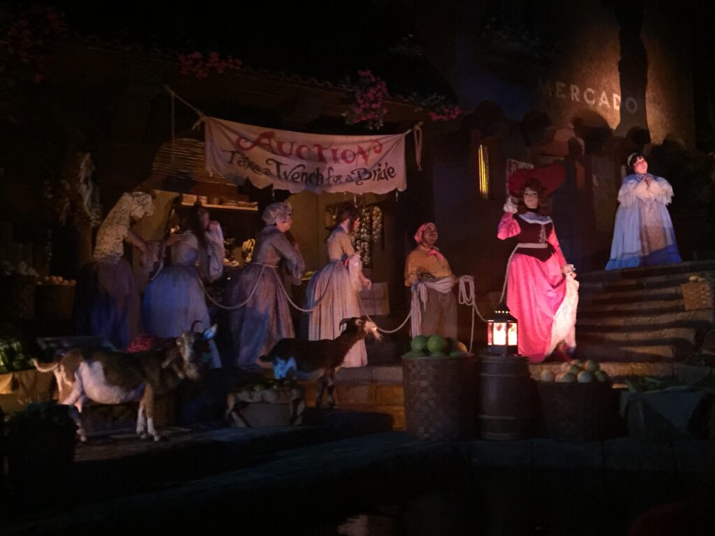 The old Auction scene from Pirates of the Caribbean at Walt Disney World in Orlando, FL