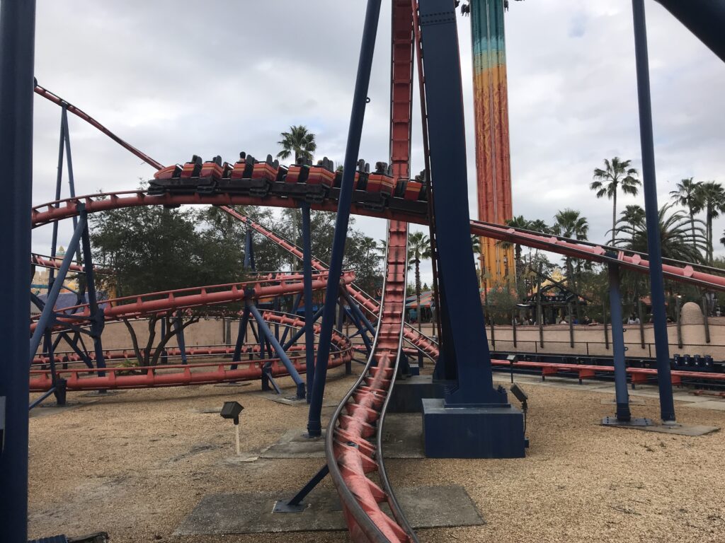 The Scorpion roller coaster at Busch Gardens, Tampa Bay FL