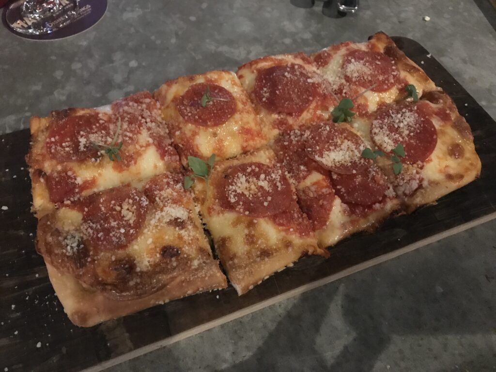 Old World Pizza of San Marco from Jock Lindsey's Hangar Bar at Disney Springs in Orlando