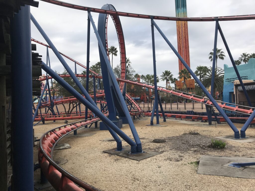 The Scorpion roller coaster at Busch Gardens, Tampa Bay FL