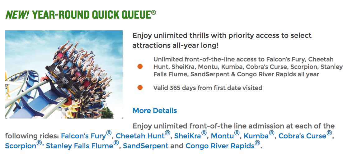 New Year Round Quick Queue Available At Busch Gardens Tampa Bay