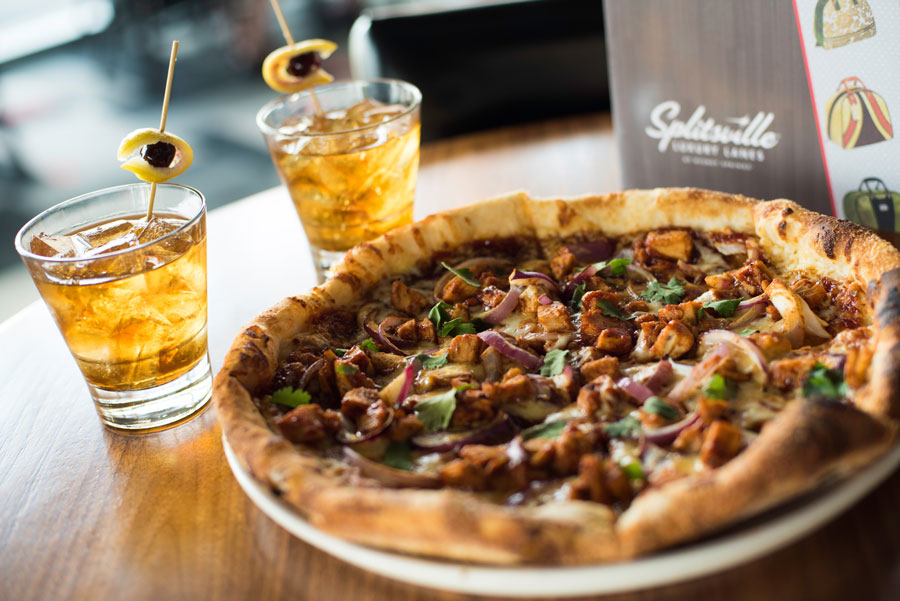 Trifecta and BBQ Chicken Pizza from Splitsville at Disney Springs in Orlando