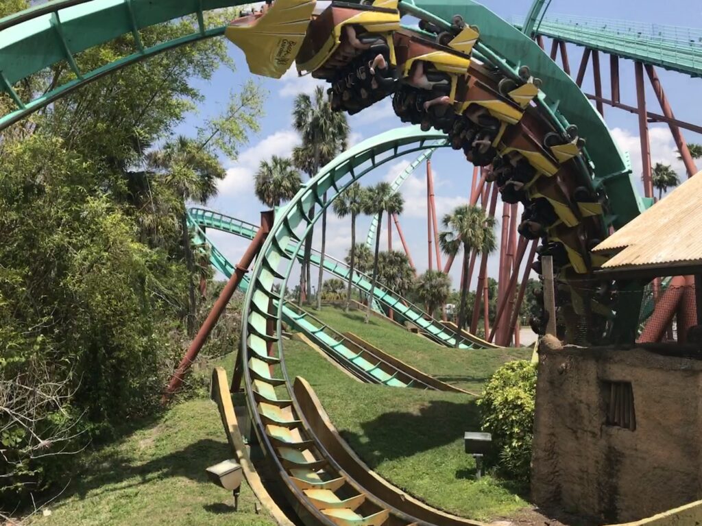 Kumba roller coaster at Busch Gardens, Tampa Bay