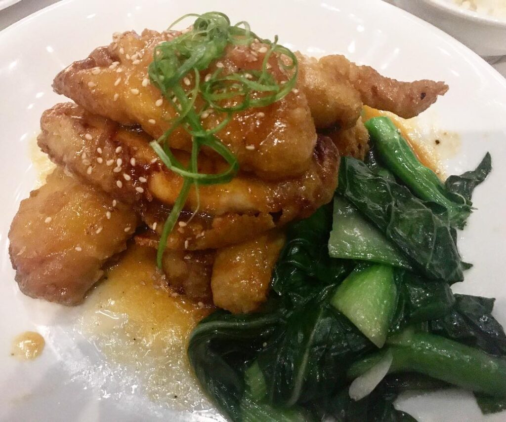 Orange Chicken from Morimoto Asia at Disney Springs in Orlando