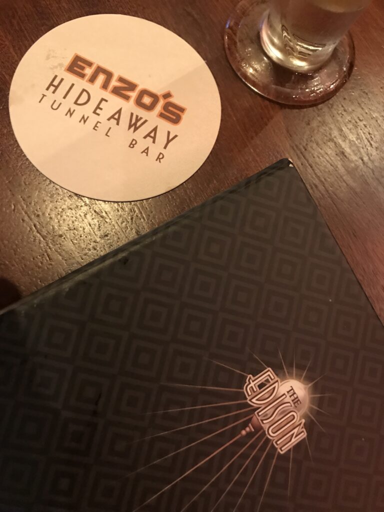 The Edison using coasters from Enzo's Hideaway.