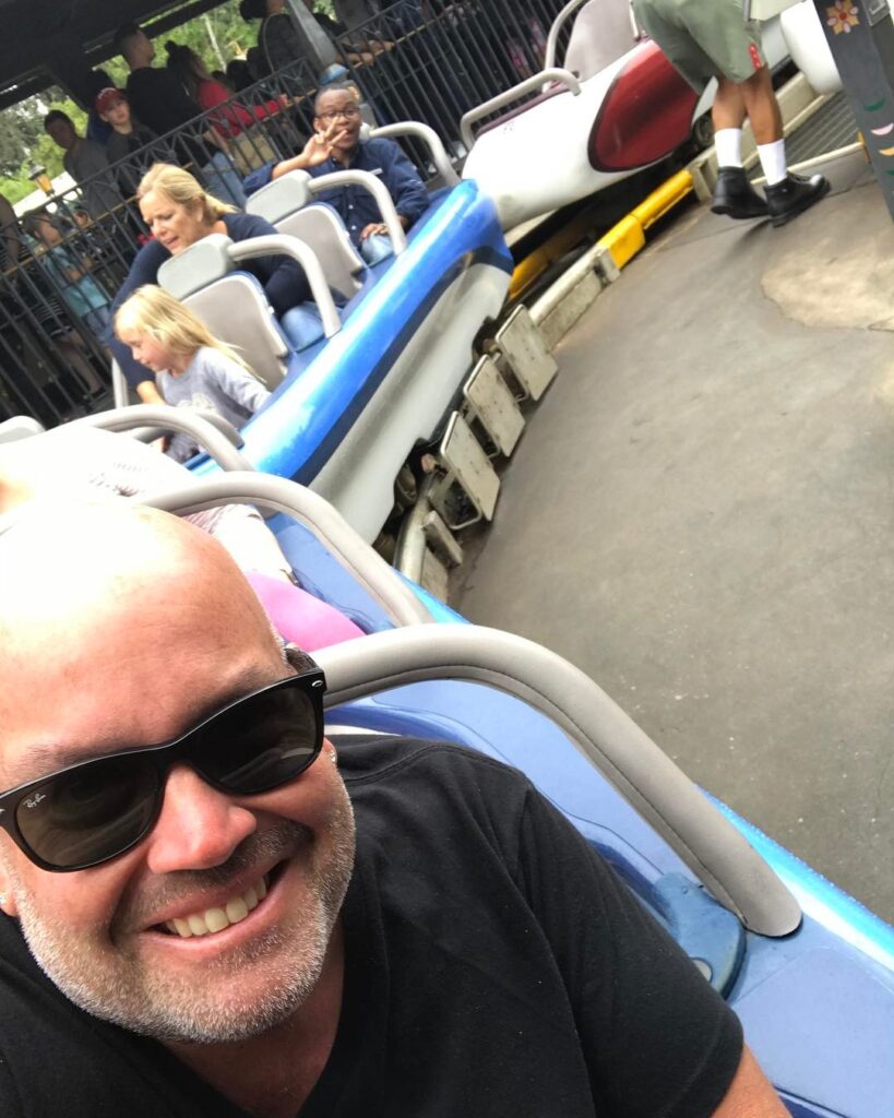 Inside one of the Matterhorn Bobsleds "bobsled" ride vehicle at Disneyland in California