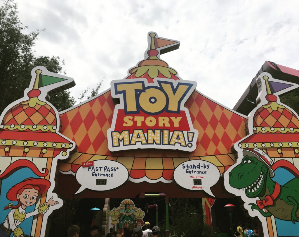 The new entrance to Toy Story Mania in Toy Story Land at Disney's Hollywood Studios