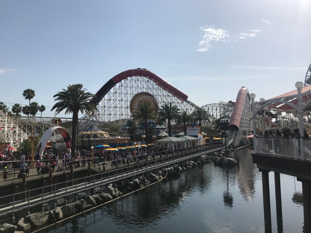 The launch area on the Incredicoaster at Disneyland