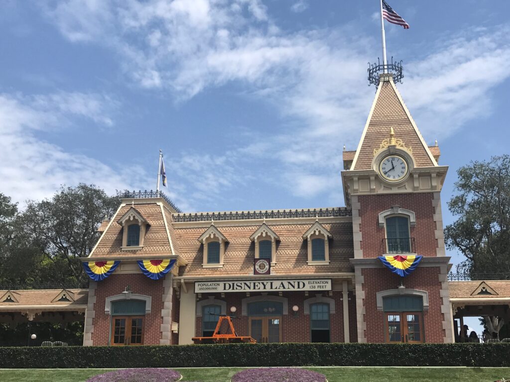 The Main Street USA Train Station at Disneyland