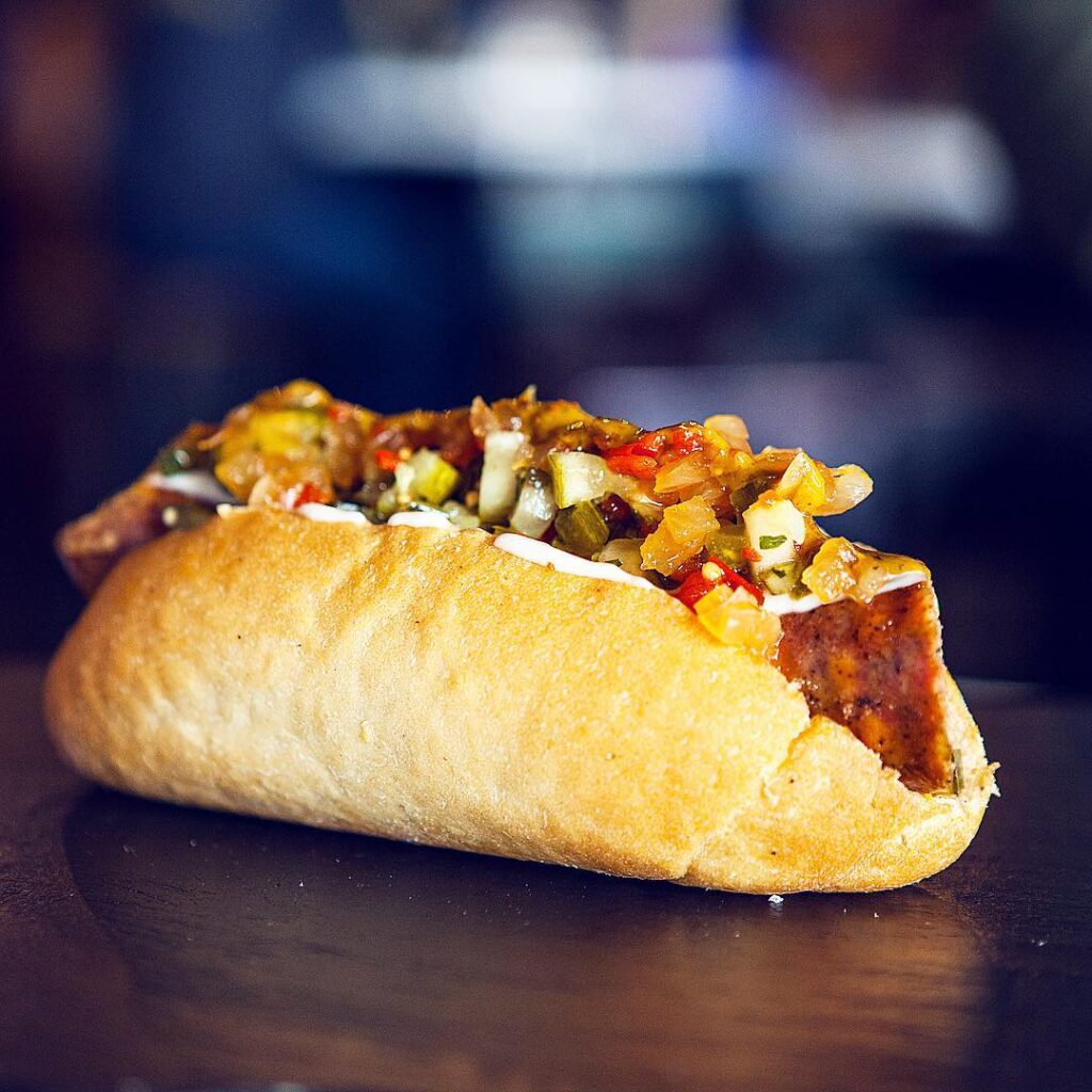 BBQ Sausage Hoagie from The Polite Pig at Disney Springs in Orlando.  Photo credit: The Polite Pig
